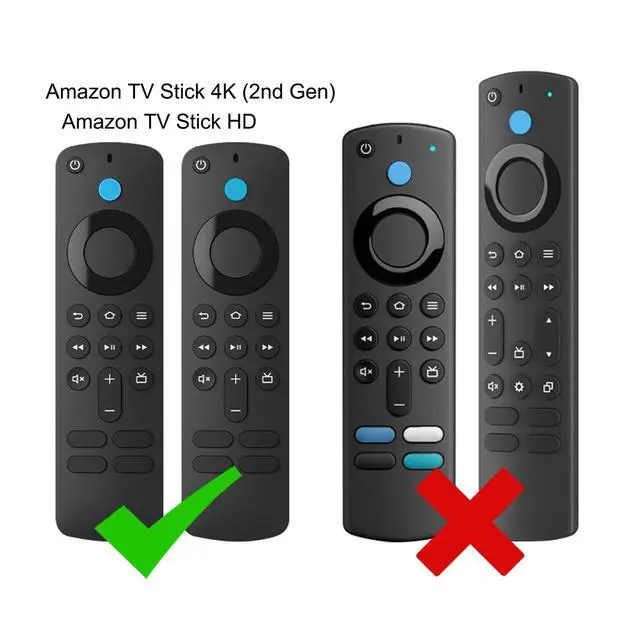 Alt view image 2 of 5 - Cover for 2nd Gen TV Stick 4K / HD (2024 Model) with AI-Powered, Wi-Fi 6 Voice Remote Control Silicone Case Black Protector with Lanyard