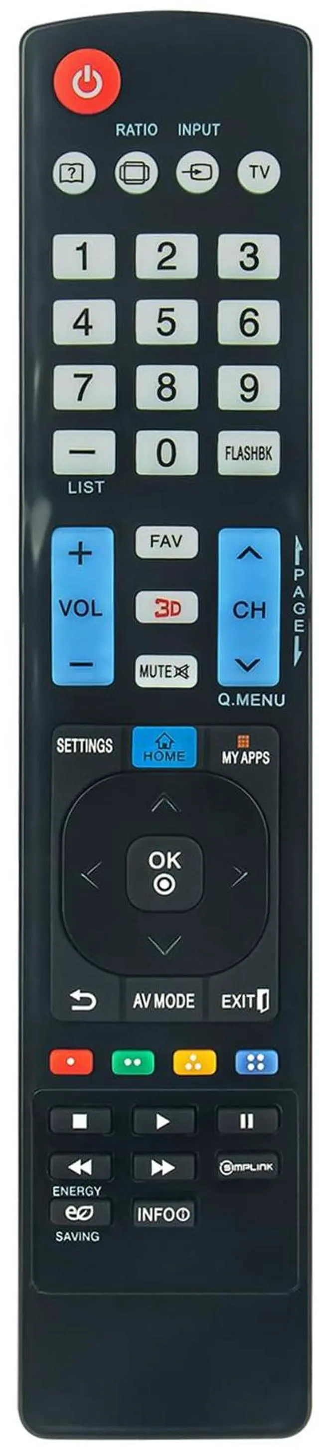 Main image of AKB73615313 Replacement Remote fit for LG TV 65LM6200UB 60PM6700UB 60LM7200UA 60PM9700UA 55LM9600UC 55LM7600UA 47LM6200-UE 47LM8600 50PM6700