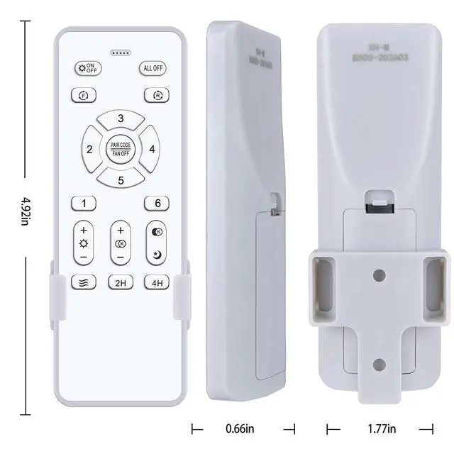 Alt view image 5 of 5 - Replacement Remote for Surtime Ceiling Fans with Lights 36IN 42IN | Compatible With Daewoo, Match Your Old Remote Before Purchase, Wall-mounting Bracket, Easy Setup, Fast Response
