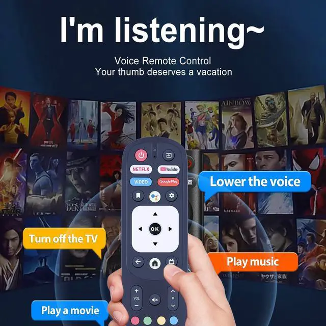 Alt view image 3 of 7 - New RM-C3287 Replacement Voice Remote Control Commander Compatible with JVC Smart Android TV