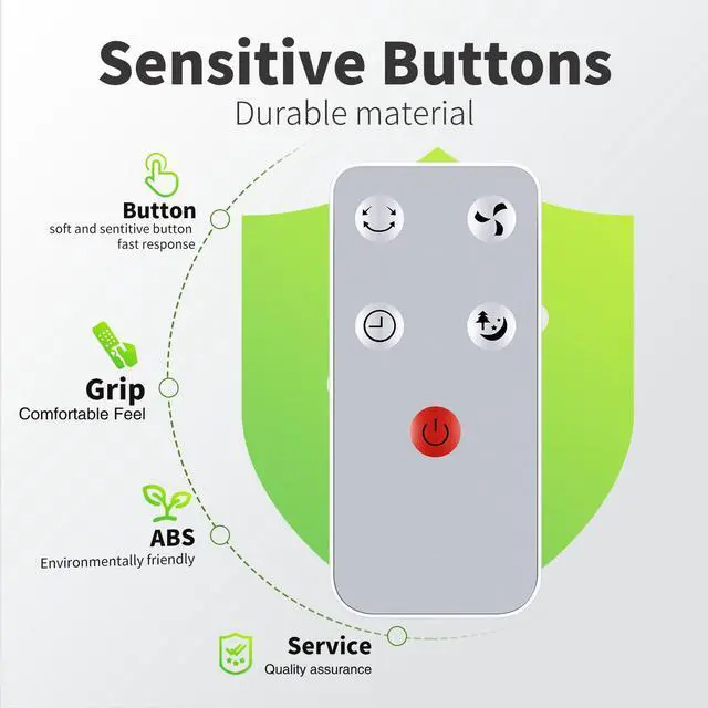Alt view image 5 of 7 - Replace Remote for LIPETY F9/CooCoCo CO-P11B Portable Foldable Fan | Easy pairing,Responsive control