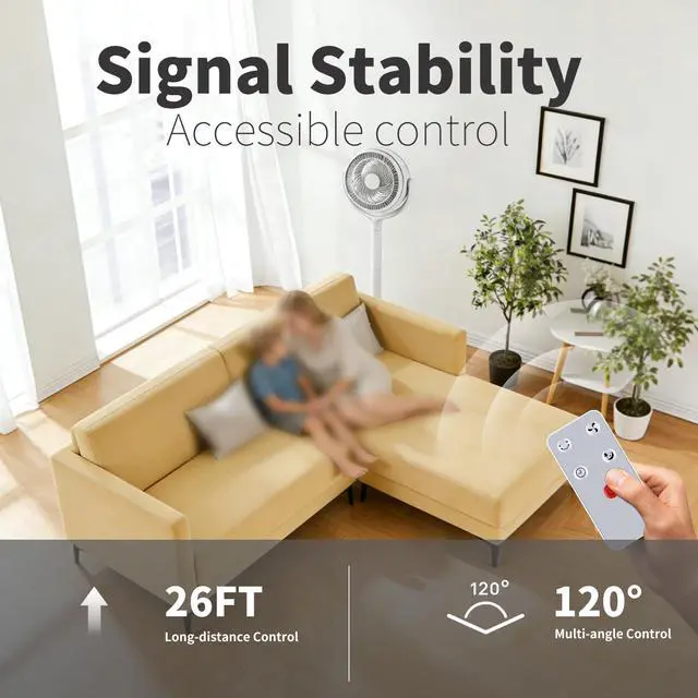 Alt view image 6 of 7 - Replace Remote for LIPETY F9/CooCoCo CO-P11B Portable Foldable Fan | Easy pairing,Responsive control
