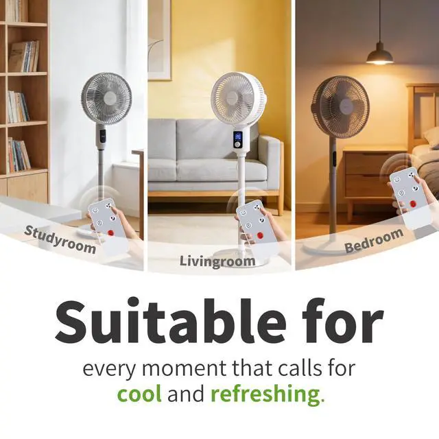 Alt view image 7 of 7 - Replace Remote for LIPETY F9/CooCoCo CO-P11B Portable Foldable Fan | Easy pairing,Responsive control