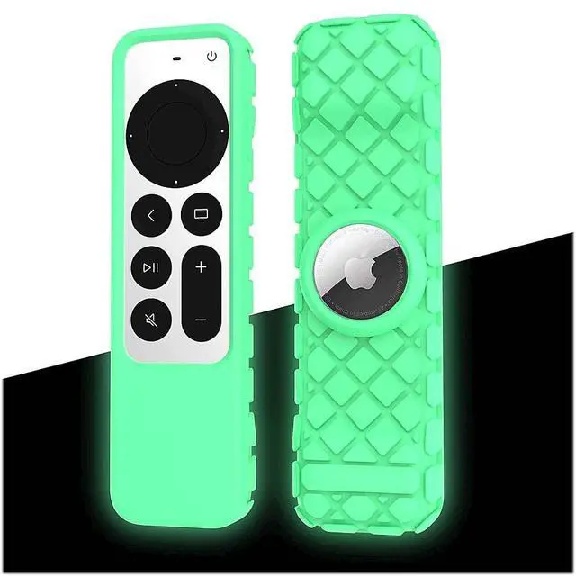 Alt view image 7 of 7 - SaharaCase Apple TV 4K Remote Silicone Case for Apple Tag (2nd Generation 2021) Lightweight Anti Slip Shockproof Silicone Cover (Green Glow)