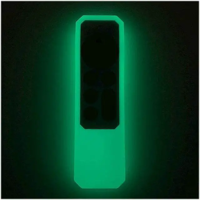 Alt view image 4 of 7 - SaharaCase Apple TV 4K Remote Silicone Case for Apple Tag (2nd Generation 2021) Lightweight Anti Slip Shockproof Silicone Cover (Green Glow)