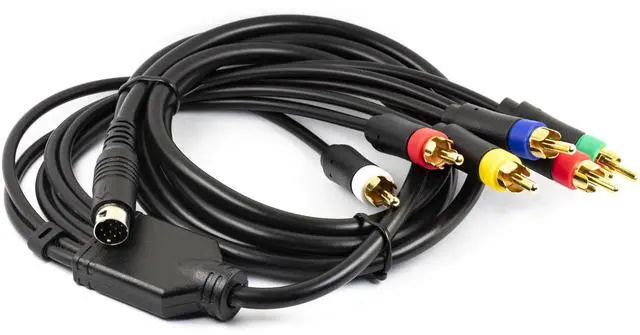 Main image of 6FT RGBS AV Cable RGB Sync Audio Video RCA Cord for Sega Mega Drive 2 MD2 (9pins Plug)