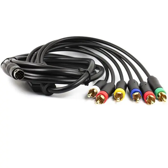 Alt view image 2 of 5 - 6FT RGBS AV Cable RGB Sync Audio Video RCA Cord for Sega Mega Drive 2 MD2 (9pins Plug)
