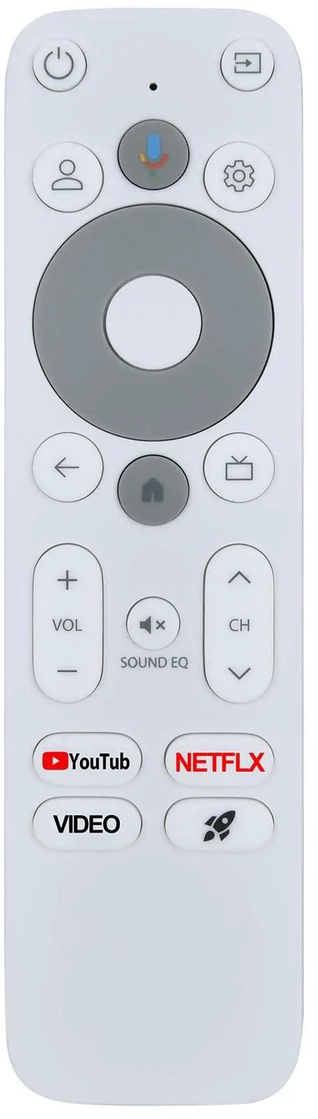 Main image of Replacement Voice Remote Control Compatible with XGIMI Streaming Dongle, for Homatics Stick HD Android TV R-C-OHS-C008, White