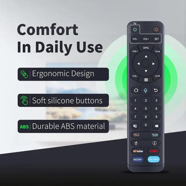 Alt view image 3 of 7 - Voice Replacement Remote for vSeeBox V1 Pro/ V2 Pro/Elite/ V1 Max | Also for OctaStream Elite Max, Voice Control