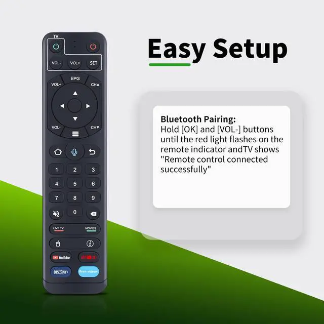 Alt view image 4 of 7 - Voice Replacement Remote for vSeeBox V1 Pro/ V2 Pro/Elite/ V1 Max | Also for OctaStream Elite Max, Voice Control