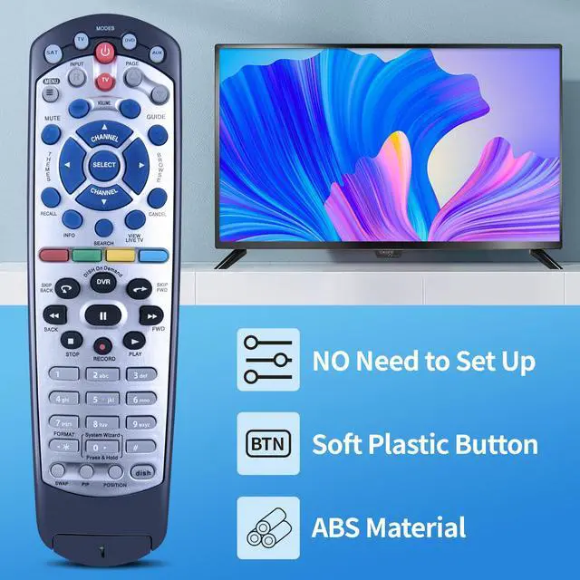 Alt view image 2 of 6 - New IR Remote Control Replaced for Dish Network 20.1 IR Satellite Receiver TV DVD VCR
