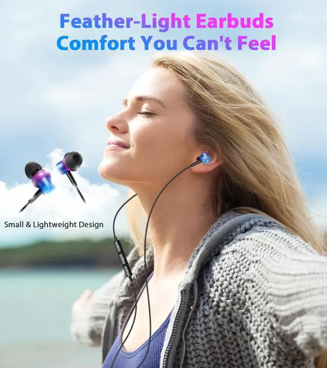 Alt view image 3 of 7 - USB C Headphones Wired Earbuds Ear Buds with Mic for Apple/Android | 90° Angled Plug in USBC Wire Earphones Corded Type C for iPhone 17 17e 16 16e 15 Pro Max Air for Samsung S26 S25 S24 S23 S22