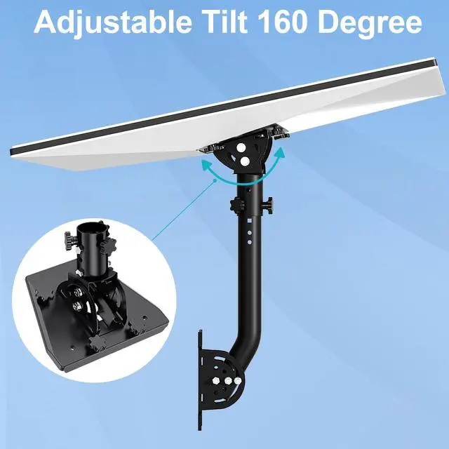 Alt view image 2 of 7 - Starlink Standard Gen 3/4/4X Wall Mount, Adjustable Tilt | Aluminum Alloy Adapter, Heavy Duty Pivot Roof Mounting Kit for Standard Gen 3/4/4X Dish