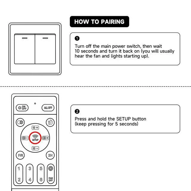 Alt view image 6 of 7 - Replacement Remote Control for Ayaoty SY38, Ohniyou GLX100 Ceiling Fan | for LEDIARY 20'' Low Profile Ceiling Fan, ZMISHIBO 13'' 19.7'' 24'' Low Profile Ceiling Fan, for KDG AMZ-TBL-046, AMZ-TBL-047