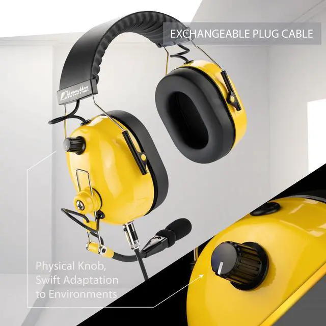 Alt view image 5 of 5 - AHDH0042-YW-M17 Over The Head Noise Cancelling Headphone Compatible with Motorola MOTOTRBO R7 MXP600 ION APX N70 N50 N30