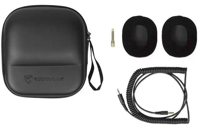 Alt view image 4 of 7 - PRO-M50 SR Studio Headphones 4-Pack Bundle with RHPA4 Amplifier | 40mm Neodymium Drivers, Closed-Back, Detachable Coil Cable, Cases, Stereo/Mono, USB Powered, 1/4" and 3.5mm Outputs, 5-Items
