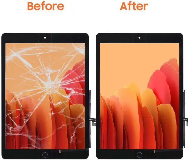 Alt view image 5 of 7 - for iPad 9th(Gen) Screen Replacement Touch Screen for iPad 2021 10.2 for iPad 9 Digitizer Replacement A2604 A2603 A2602 Screen Glass Sensor Black+Home Button+Installation Video