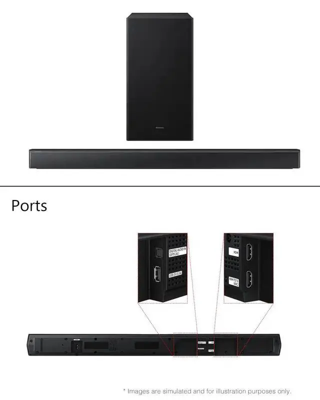 Alt view image 6 of 7 - 3.1ch Soundbar, HW-B650F, with Wireless Subwoofer, Dolby Audio/DTS Virtual:X, Q-Symphony, HDMI ARC for TV Home Theater Surround Sound