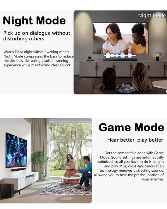 Alt view image 7 of 7 - 3.1ch Soundbar, HW-B650F, with Wireless Subwoofer, Dolby Audio/DTS Virtual:X, Q-Symphony, HDMI ARC for TV Home Theater Surround Sound