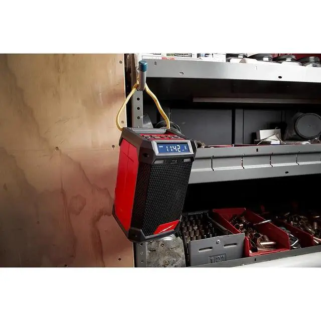 Alt view image 4 of 5 - 2951-20 for Milwaukee M12 12V Radio + Charger Length 5.39in Width 5.67in Height 9.21in - Black/Red