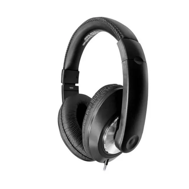 Alt view image 4 of 6 - SmartTrek Deluxe OverEar Headphones 10Pack, InLine Volume Control, 3.5mm Plug, Leatherette Cushions, Durable DuraCord, Adjustable Headband Black (ST1BK)