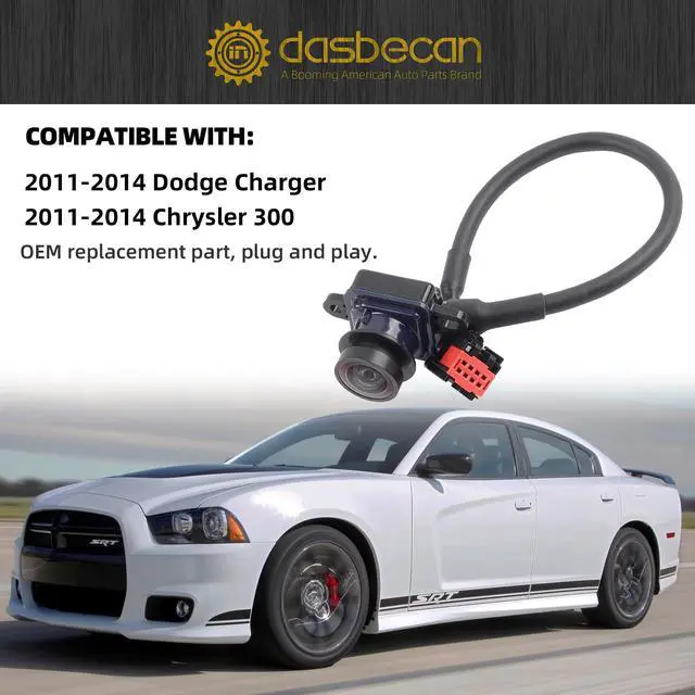 Alt view image 2 of 6 - Backup Camera Compatible with 2011-2014 Dodge Charger Chrysler 300 | 56054058AH Back Up Rear View Park Assist Camera Replaces# 56054058AD 56054058AE 56054058AF 56054058AG