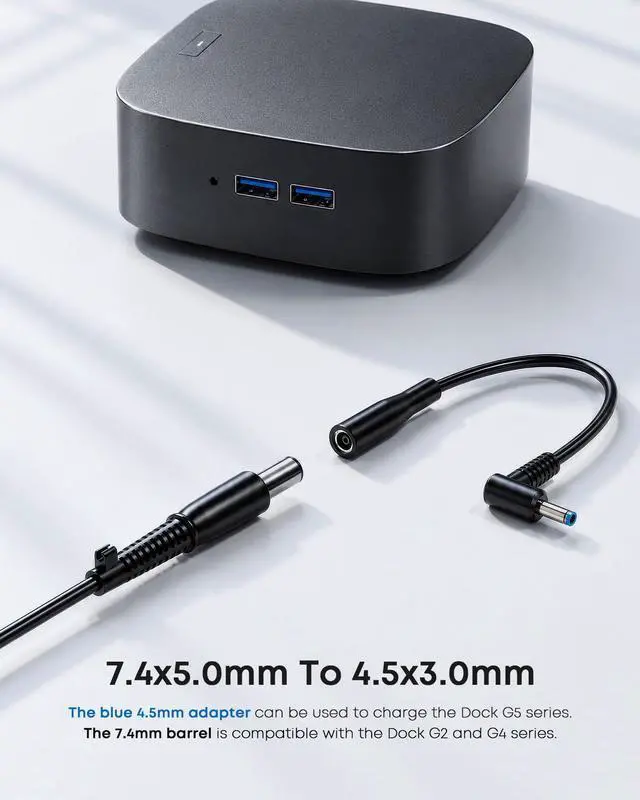 Alt view image 3 of 6 - 120W Power Supply Adapter Fit for HP Thunderbolt Dock G2 HSN-IX01 | Compatible with HP Docking Station G2 2UK37AA, G4 4J0A2AA, L57117-001, HSTNN-LA25, 693709-001, 677762-001/003, ADP-120MH B