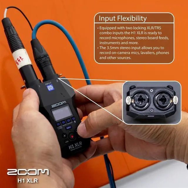 Alt view image 7 of 7 - H1 XLR Handy Recorder, Bundle with 2X ZDM-1 Podcast Microphones, 2X Headphones, 2X Windscreen, 2X XLR Cable, 2X Tabletop Stand, Tripod Grip, 32GB Micro SD Card, AA Batteries (4 Pack)