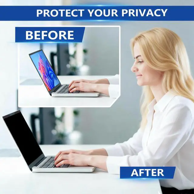 Alt view image 7 of 7 - Magnetic 14 Inch 16:10 Laptop Privacy Screen Filter | Removable Laptop Privacy Filter Shield and Anti Glare Protector, Compatible with HP Dell Acer Asus Samsung Lenovo ThinkPad