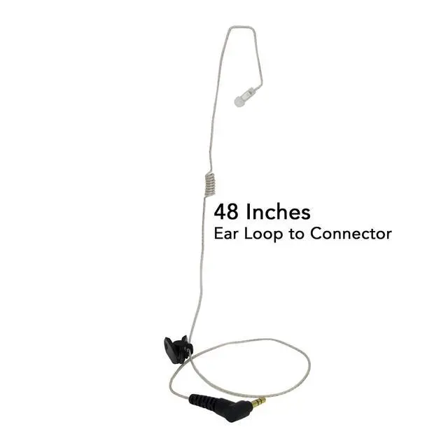 Alt view image 3 of 6 - Invisible Series: The Ultimate Discrete Monitor Only IFB Earpiece- 48 Inch Cable w/ 3.5mm(mini Plug) Anchor/Broadcaster Earset (O.D. Green)