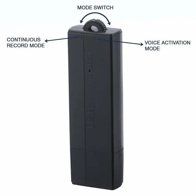 Alt view image 3 of 7 - PRO-350 USB Voice Recorder - Voice Activated Hidden Audio Recorder, 25-Day Standby, 288 Hours Recording, 8GB Flash Drive Dictation & Meeting Recorder