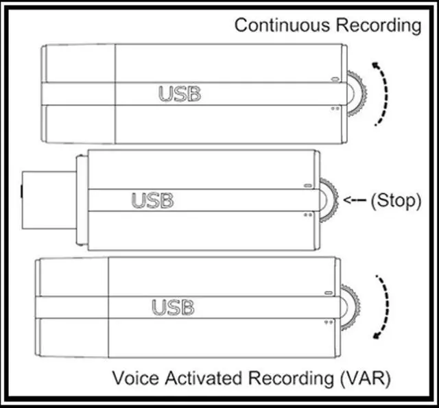 Alt view image 7 of 7 - PRO-350 USB Voice Recorder - Voice Activated Hidden Audio Recorder, 25-Day Standby, 288 Hours Recording, 8GB Flash Drive Dictation & Meeting Recorder