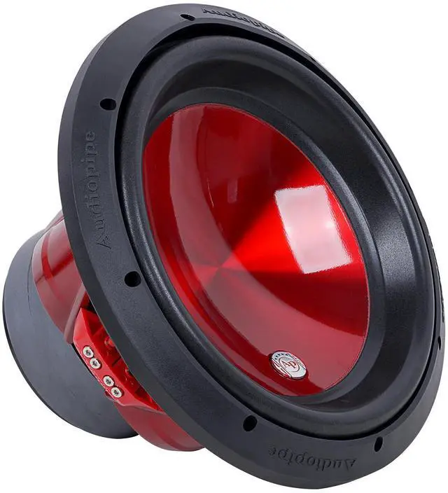Main image of 12" Eye Candy Aluminum Cone Subwoofer (TXX-APD-12RD), Superior Performance, 1600 Watts, 120 Oz Magnet, BASV Voice Coil, Aluminum Basket, Sleek Candy Red, Multi-Connect Terminals