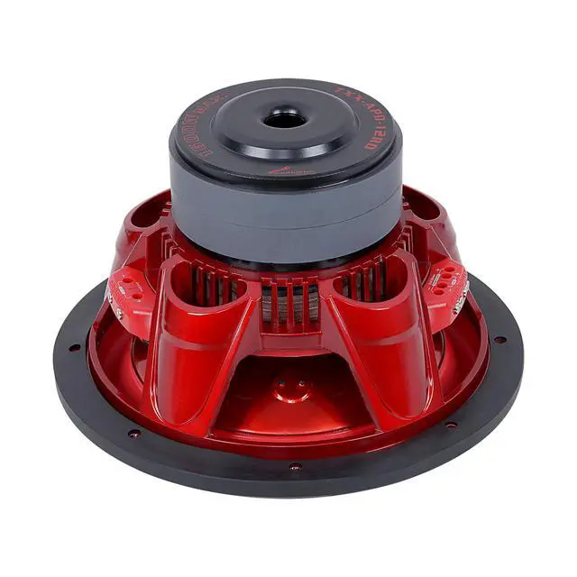 Alt view image 6 of 7 - 12" Eye Candy Aluminum Cone Subwoofer (TXX-APD-12RD), Superior Performance, 1600 Watts, 120 Oz Magnet, BASV Voice Coil, Aluminum Basket, Sleek Candy Red, Multi-Connect Terminals