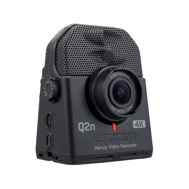 Alt view image 5 of 7 - Q2n-4K Ultra High Definition Handy Video Recorder with Table Tripod Hand Grip, and SanDisk 128GB Extreme microSDXC Card and Energizer Premium Max AA Batteries