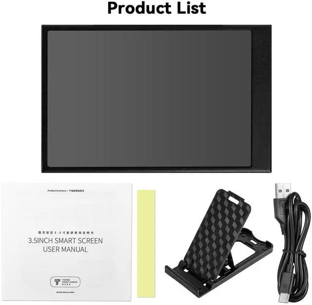 Alt view image 7 of 7 - 3.5 Inch IPS USB Mini Screen No Installation AIDA64 Pc Case | Screen Computer Temp Monitor PC Temperature Display with Stand, USB Cable, Manual