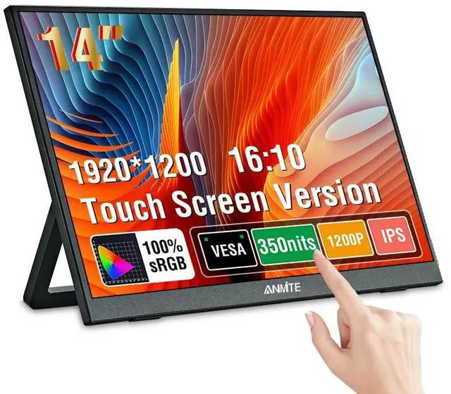 Main image of 14" Portable Touch Monitor for Laptop Computer Gaming Display Metal Enclosure Mobile Display
