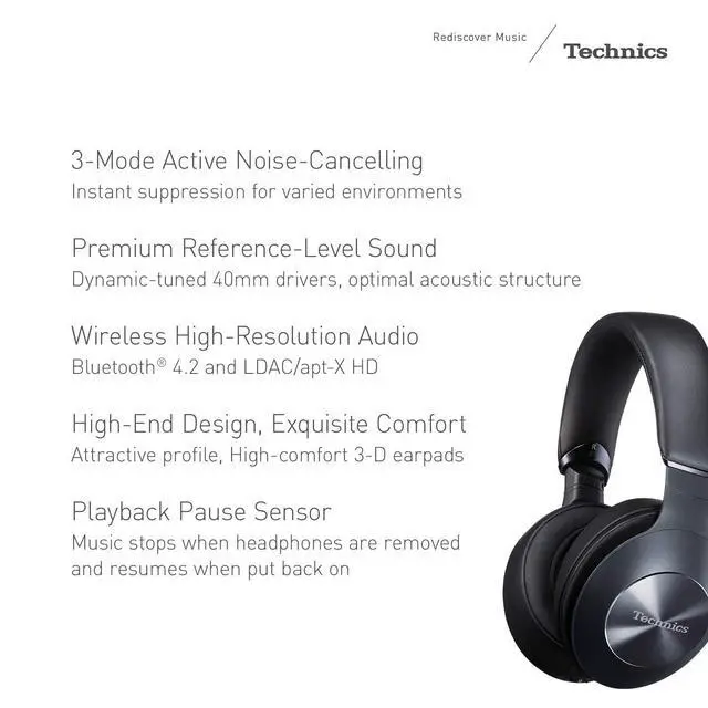 Alt view image 2 of 7 - Premium Hi-Res Wireless Bluetooth Stereo Headphones with 40 mm
