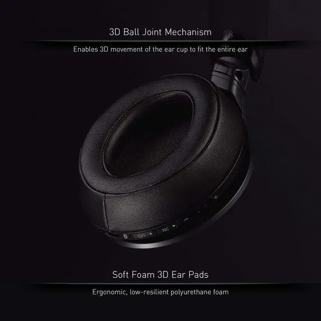Alt view image 6 of 7 - Premium Hi-Res Wireless Bluetooth Stereo Headphones with 40 mm
