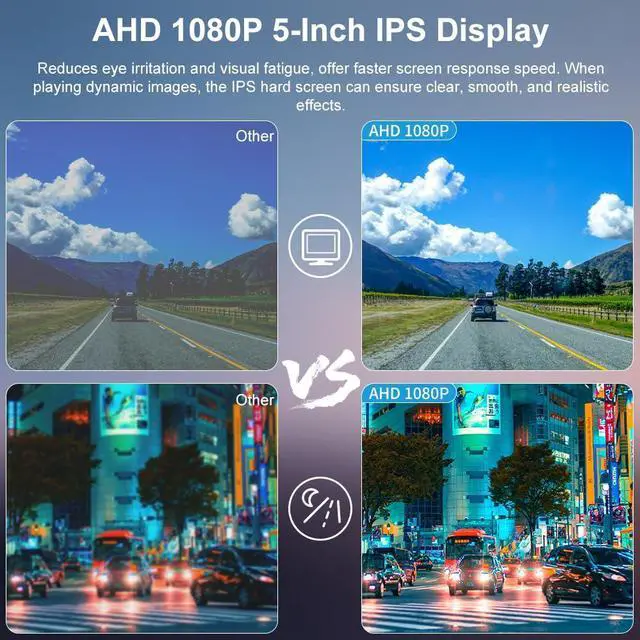 Alt view image 2 of 7 - Wireless Backup Camera System Kit 5 Inch HD 1080P | Digital Signal Transmission, IP69 Waterproof Night Vision Rear View Reverse Camera for Car Pickup Truck RV Camper Van