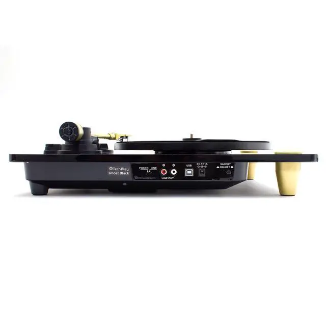 Alt view image 4 of 7 - TechPlay Ghost, 2 Speed Belt Driven Turntable with Bluetooth Broadcast. Connects to Your Bluetooth Speakers wirelessly. (Black)