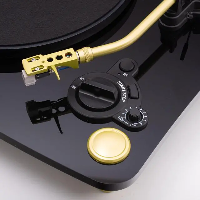 Alt view image 3 of 7 - TechPlay Ghost, 2 Speed Belt Driven Turntable with Bluetooth Broadcast. Connects to Your Bluetooth Speakers wirelessly. (Black)