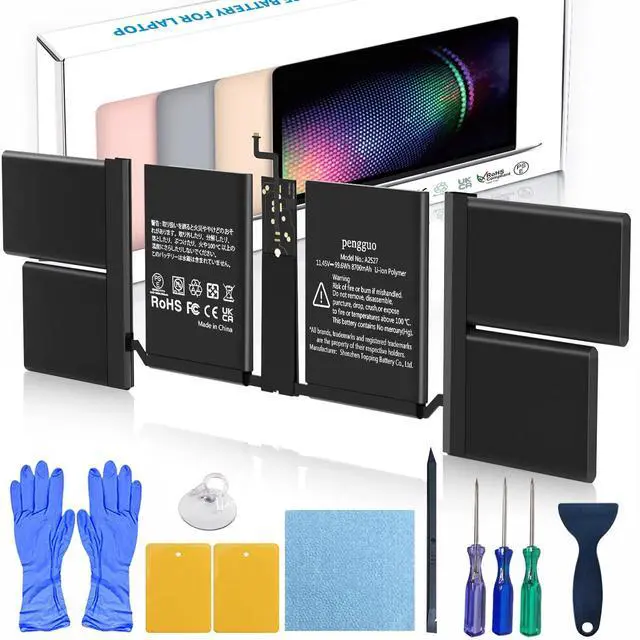 Main image of A2527 Battery Replacement for MacBook Pro 16Inch A2485 A2780 M1M2 2021 2023 | 8700mAh Macbook Pro 16 Inch A2485 A2780 Battery with Grade A Imported Cells, Low Heat Loss (EMC 3651 8103)