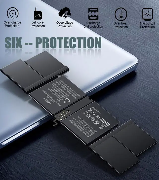 Alt view image 2 of 6 - A2527 Battery Replacement for MacBook Pro 16Inch A2485 A2780 M1M2 2021 2023 | 8700mAh Macbook Pro 16 Inch A2485 A2780 Battery with Grade A Imported Cells, Low Heat Loss (EMC 3651 8103)