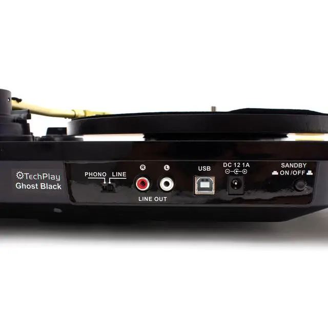 Alt view image 5 of 7 - TechPlay Ghost, 2 Speed Belt Driven Turntable with Bluetooth Broadcast. Connects to Your Bluetooth Speakers wirelessly. (Black)