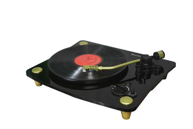 Alt view image 7 of 7 - TechPlay Ghost, 2 Speed Belt Driven Turntable with Bluetooth Broadcast. Connects to Your Bluetooth Speakers wirelessly. (Black)