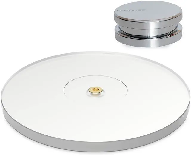 Main image of High Density Frosted Acrylic Platter for Reference Turntables RT82/RT83/RT84/RT85, Includes HiFi Vinyl Record Weight 760 gram Steel LP Disc Stabilizer