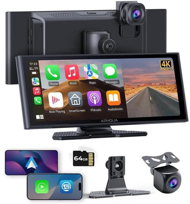 Main image of 10.26" Carplay Screen for Apple Carplay & Android Auto with Dash Cam | 1080p Backup Camera, Split Scree, Wireless Car Play Car Audio Receivers GPS Navigation, Mirror Link, Bluetooth,FM, Siri