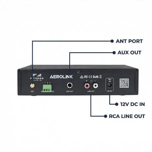 Alt view image 2 of 5 - AeroLink AL 3.0 Bluetooth Music Receiver for Fitness Studio Sound Systems Stream Class Playlists from Any Phone or Tablet Instant Pairing Audio Adapter for Gym and Cycle Rooms