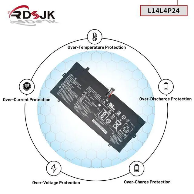 Alt view image 6 of 7 - L14L4P24 L14M4P24 Laptop Battery for Lenovo Yoga 900 900-13ISK 900-131SK 900-13ISK2 900-IFI 900-ISE Yoga 3 Pro 4Pro 4 Pro 900 900-13ISK 80MK 80SD 900-13ISK2 80UE Series 5B10H43261 5B10H55224 7.5V 66Wh